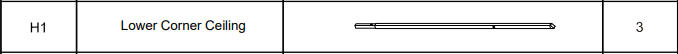 Meetsunny E09 Replacement Parts - Lower Corner Ceiling(Model #H1)