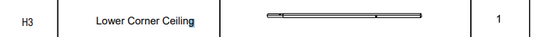 Meetsunny E09 Replacement Parts - Lower Corner Ceiling(Model #H3)