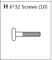 Meetsunny M85 Replacement Parts - 6*32 Screws (Model# H)