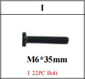 Meetsunny MA06-A4 Replacement Parts - M6*35mm bolts (Model #I)