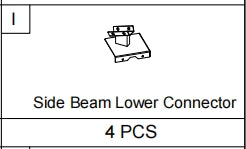 Meetsunny A31 Replacement Parts - Side Beam Lower Connector (Model #I)