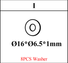 Meetsunny M65 Replacement Parts - Washer (Model #I)