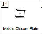 Meetsunny A05 Replacement Parts - Middle Closure Plate (Model #J1)