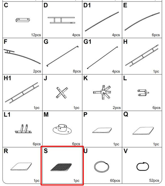 Meetsunny J20 Replacement Parts - Gazebo Cover (Model #S)