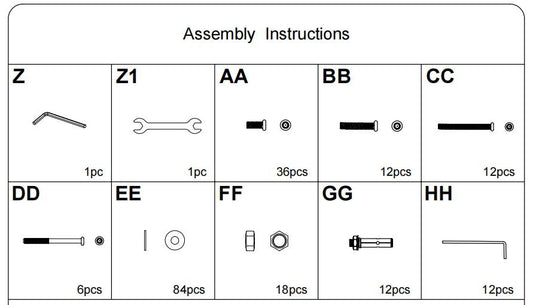 Meetsunny J22 Replacement Parts - Hardware Pack