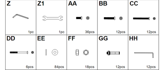 Meetsunny J23 Replacement Parts -  Hardware Pack