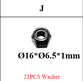 Meetsunny MA15 Replacement Part - Ø16*Ø6.5*1mm Washer(Model #J)