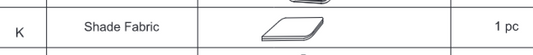 Meetsunny F12 Replacement Parts - Shade Fabric (Model #K)