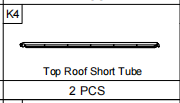 Meetsunny A31 Replacement Parts - Top Roof Short Tube (Model #K4)