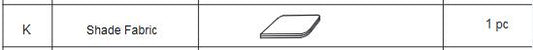 Meetsunny F11 Replacement Parts - #K-Shade Fabric(Model #K)