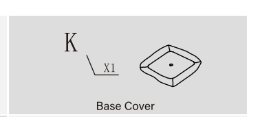 Meetsunny E16 Replacement parts - Base Cover (Part #K)