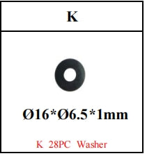 Meetsunny MA06-B5 Replacement Parts - Ø16*Ø6.5*1mm Washers (Model #K)