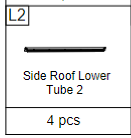 Meetsunny A35 Replacement Parts - Side Roof Lower Tube 2 (Model #L2)