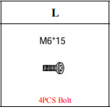 Meetsunny M75 Replacement Parts - M6*15 Bolt (Model #L)