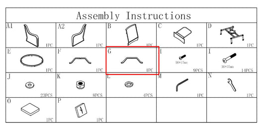 Meetsunny M01-1PK Replacement Parts - Support Bar (Model #G)