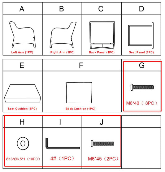 Meetsunny M08 Replacement Parts - Hardware Pack