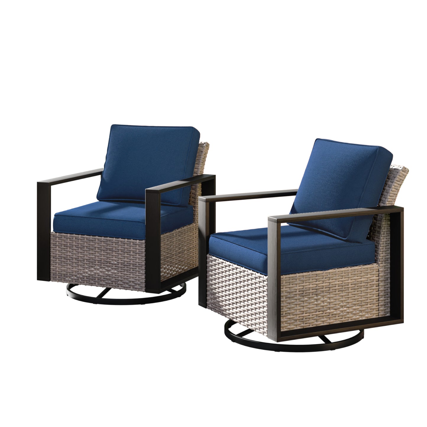 M28 Patio Wicker Swivel Rocking Chair