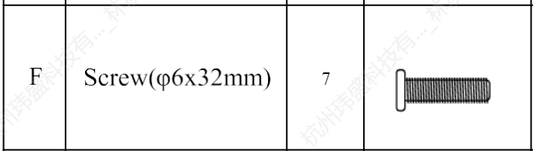 Meetsunny M33 Replacement Parts - Screw M6x32mm (Model #F)