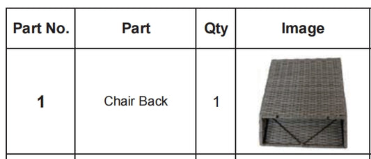 Meetsunny M48 Replacement Parts - Chair Back (Model #1)
