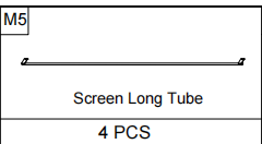Meetsunny A31 Replacement Parts - Screen Long Tube (Model M5)