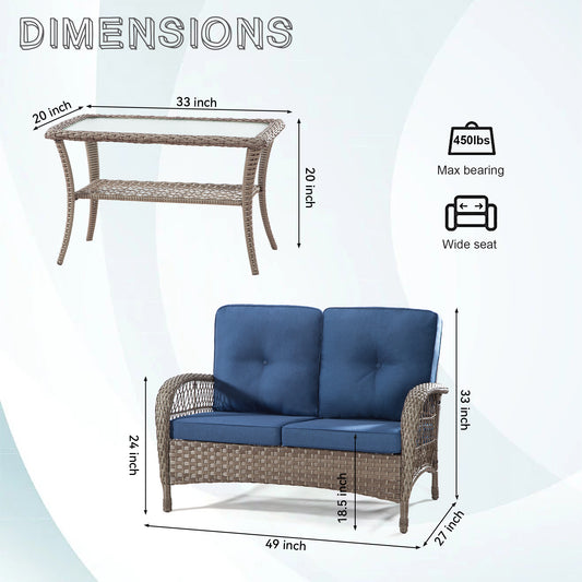 M54 Patio Wicker Loveseat Accessories