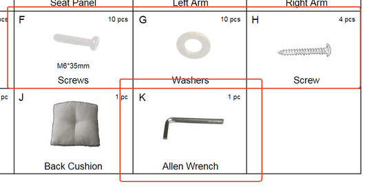 Meetsunny M59 Replacement Parts-#Hardware pack