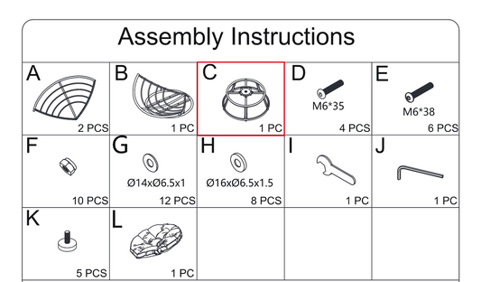 Meetsunny M63 Replacement Parts -  (Model #C)