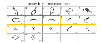 (Old Version) M72 360 Degree Swivel Rocker Patio Chair Accessories