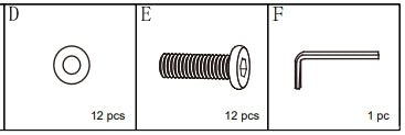 Meetsunny M73 Replacement Parts - Hardware Pack (Model #D,E,F)