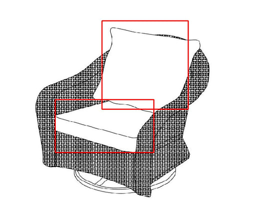 Meetsunny M85 Replacement Parts - Back cushion and seat cushion