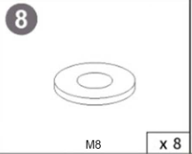 Meetsunny M91 Replacement Parts -Washer M8 (Model #8)