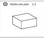 Meetsunny Replacement Parts: Outdoor Patio Wicker Chair MA001 Part Number: A1