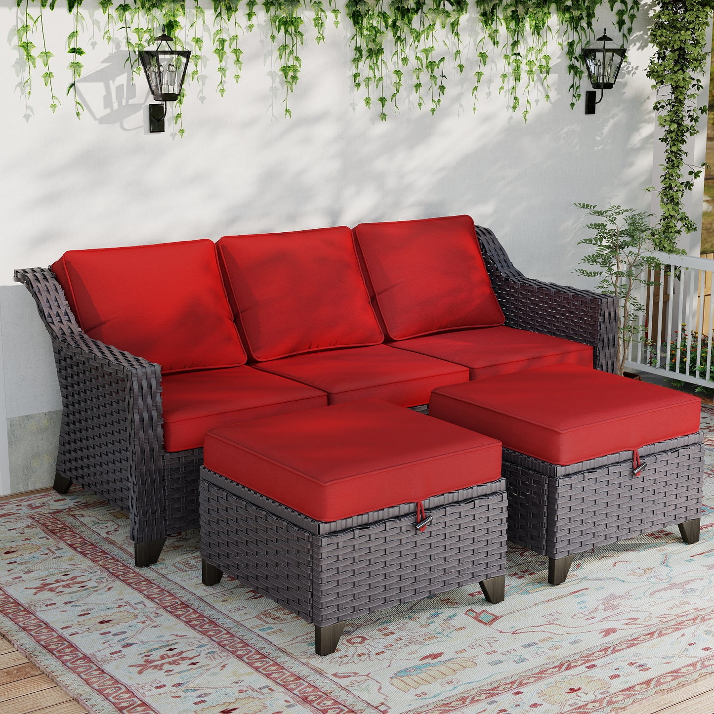 PATIO WICKER OTTOMAN (MA01-2 SERIES)