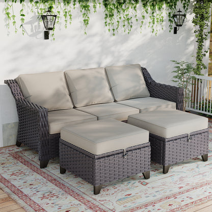 PATIO WICKER OTTOMAN (MA01-2 SERIES)