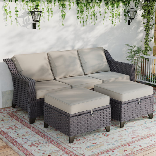 PATIO WICKER OTTOMAN (MA01-2 SERIES)