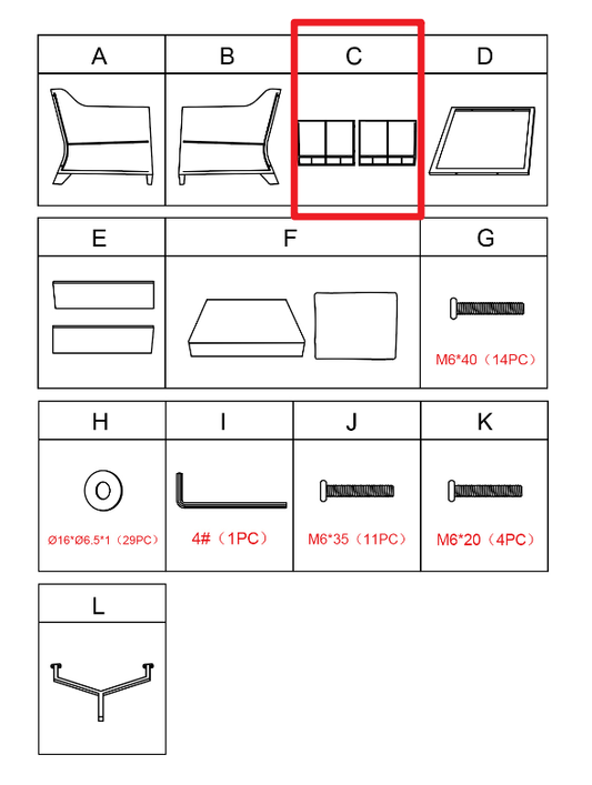 Meetsunny MA011 Replacement Parts-Chair Backs（Model #C）