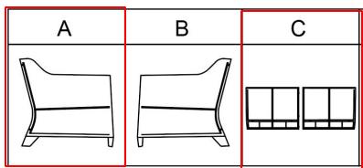 Meetsunny Replacement Parts: Outdoor PatioWicker Sofa MA011-Part A （left arm)&Part C (seat back) Model: MA011. Part Number: A, C