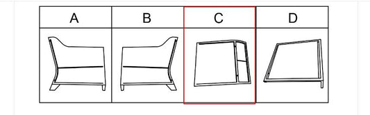 Replacement Parts: Outdoor Ottomans for Patio Set of 2 Model: MA013, Part Number: #C