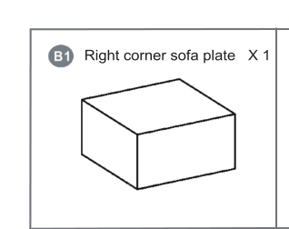 Meetsunny MA03-1 Replacement Parts - Right corner sofa plate(Model #B1)