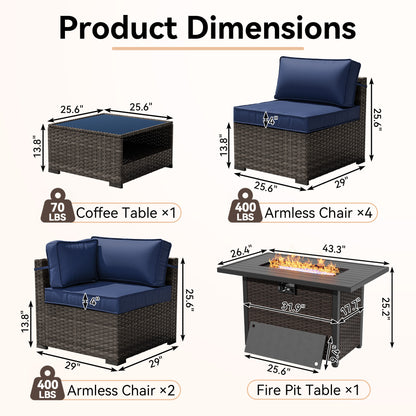 MA03 7-Piece Patio Furniture Set Accessories