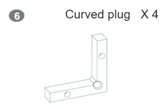 Meetsunny MA03-2 Replacement Parts - Curved plug (Model #6)
