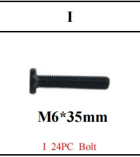 Meetsunny MA06-B5 Replacement Parts - M6*35mm bolts (Model #I)