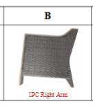 Meetsunny MA10-3 Replacement Parts - Right Arm (Model #B)