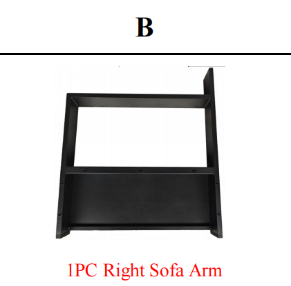 Meetsunny MA12-3 Replacement Parts - Right Sofa Arm (Model #B)