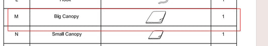 Meetsunny E09 Replacement Parts - Big Canopy (Model #M)