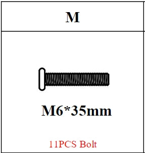 Meetsunny MA01-1 Replacement Part - Bolt M6*35mm(Model #M)