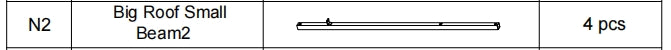 Meetsunny A25 Replacement Parts - Big Roof Small Beam2 (Model #N2)