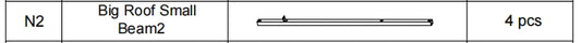 Meetsunny A25 Replacement Parts - Big Roof Small Beam2 (Model #N2)