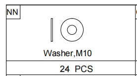 Meetsunny A31 Replacement Parts - Washer M10 (Model #NN)