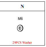 Meetsunny M75 Replacement Parts - M6 Washer (Model #N)
